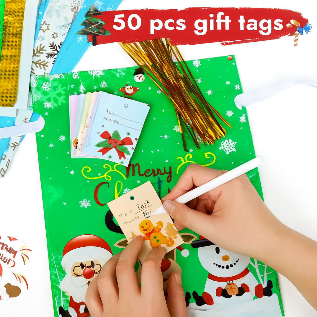 Merry Market Gift Bags & Tags Set