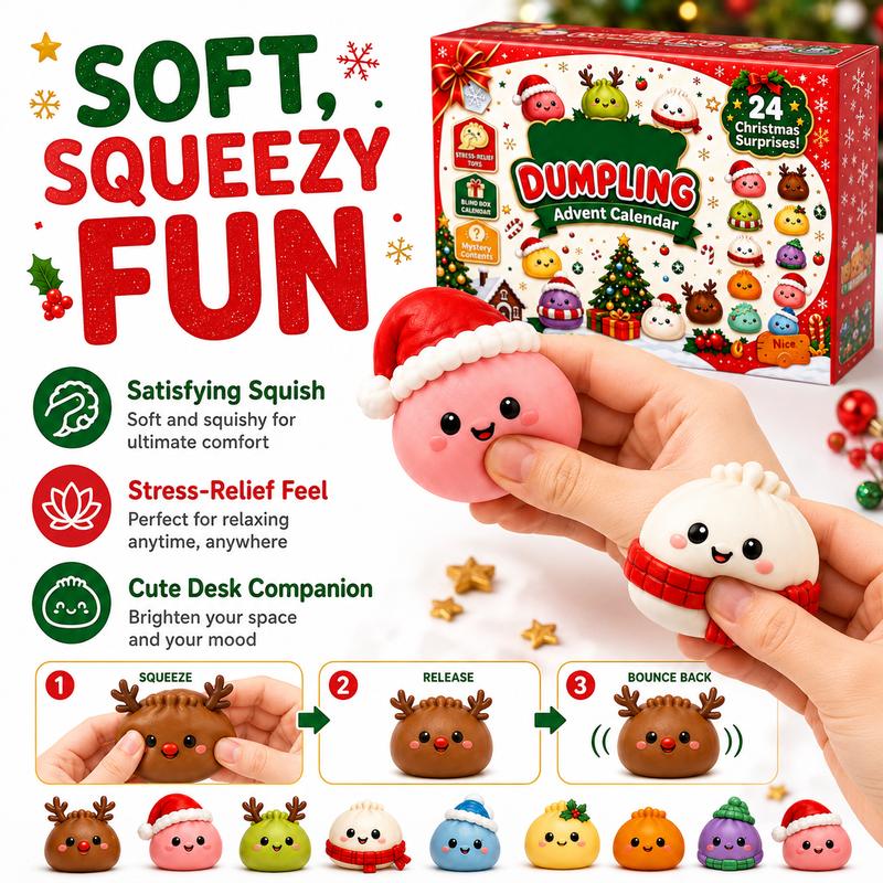 Merry Market 24 Dumpling Squishy Advent Calendar