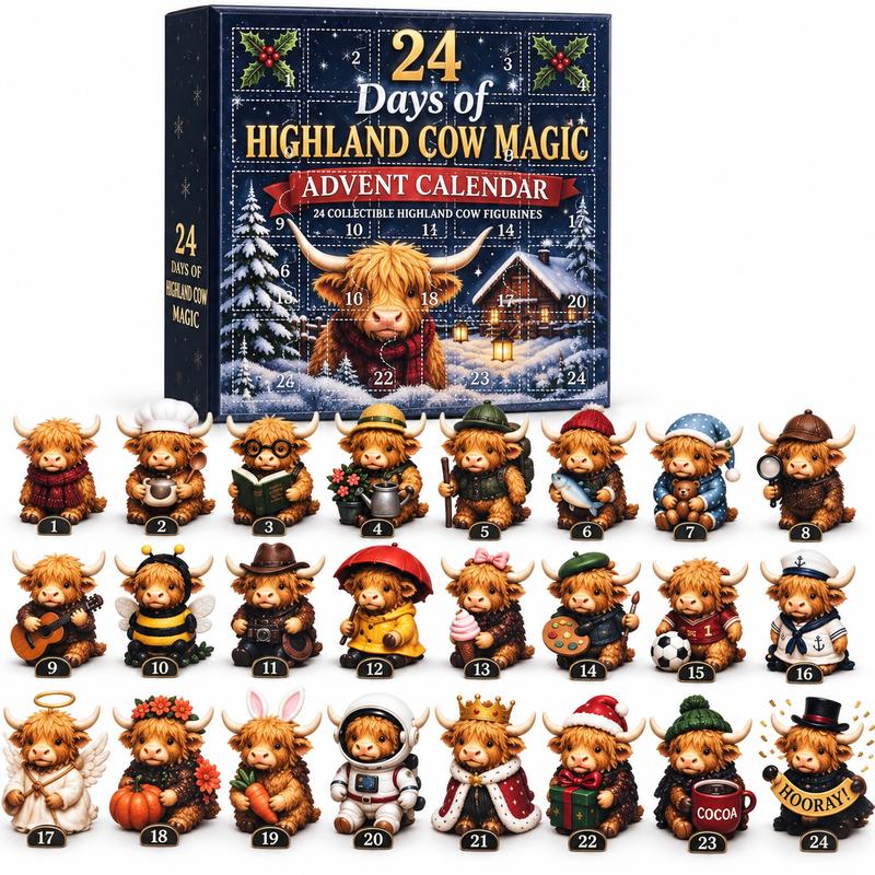 Merry Market  24 Highland Cow Advent Calendar