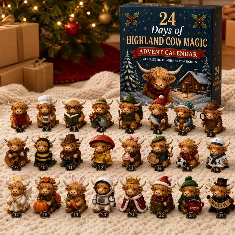 Merry Market  24 Highland Cow Advent Calendar